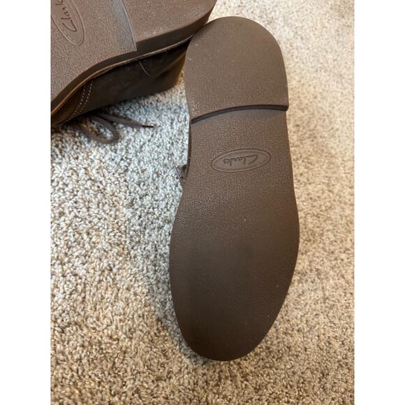 Clarks Bushacre 2 Chukka Desert Boots Mens 12 US Brown Leather Shoes Low Heel - Picture 9 of 9